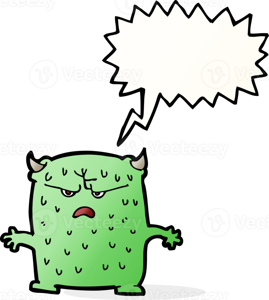 cartoon little alien with speech bubble png