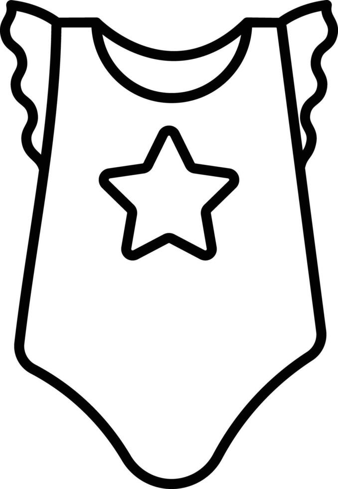 kids singlet dress outline illustration vector