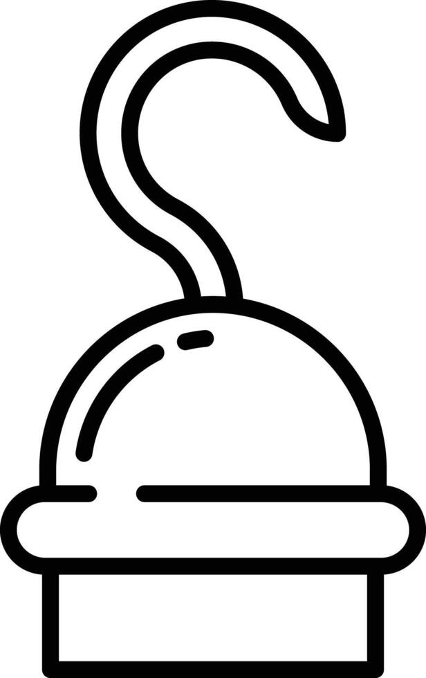 Hook outline illustration vector