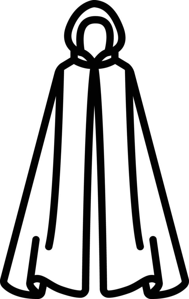 Cloak outline illustration vector