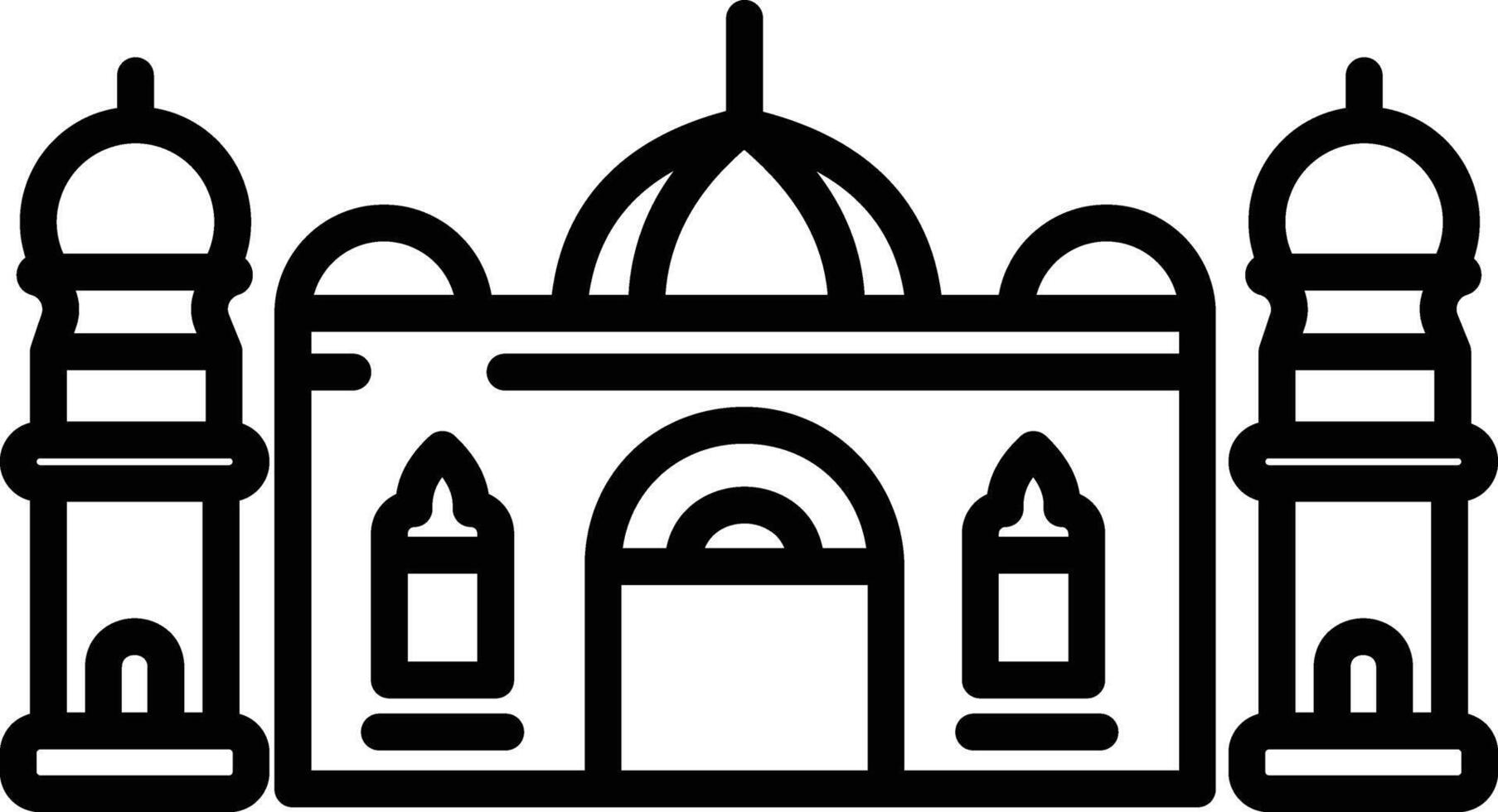 Temple outline illustration vector