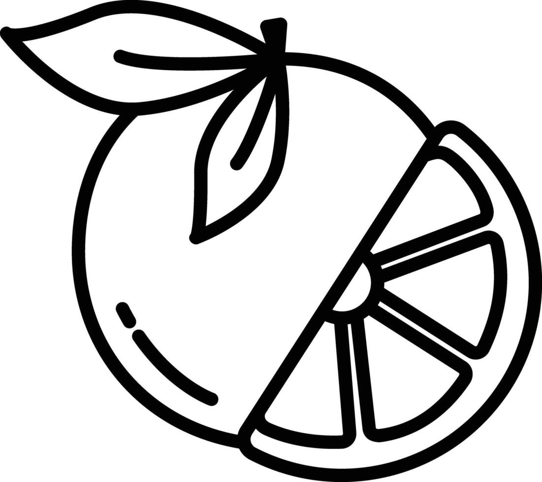 Orange outline illustration vector