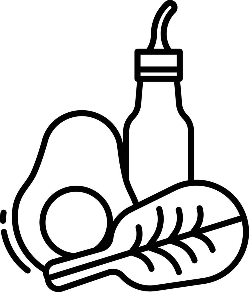 Vegan Keto outline illustration vector