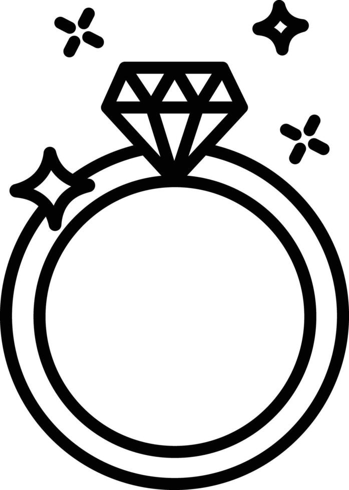 Magic Ring outline illustration vector
