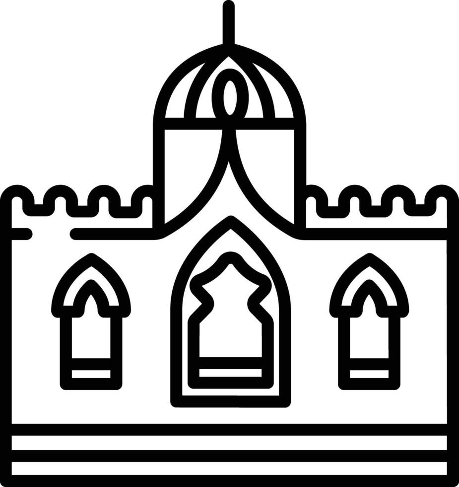 Mansion outline illustration vector