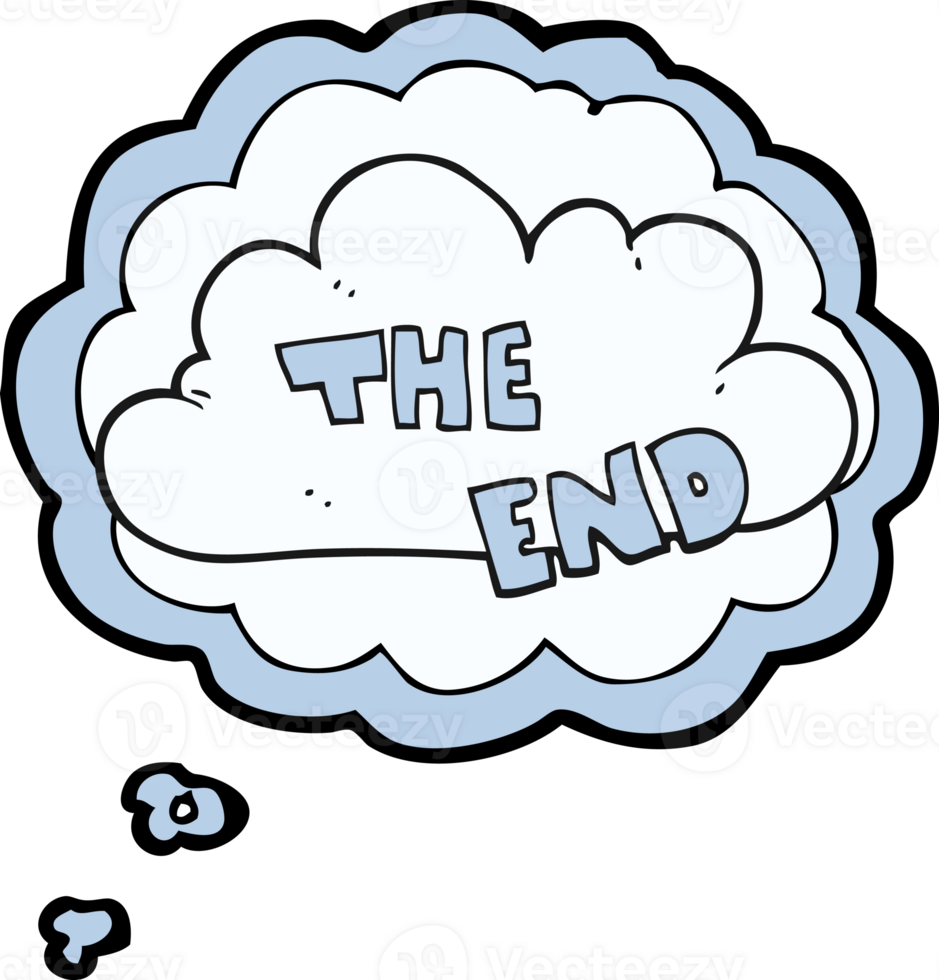 thought bubble cartoon The End symbol png