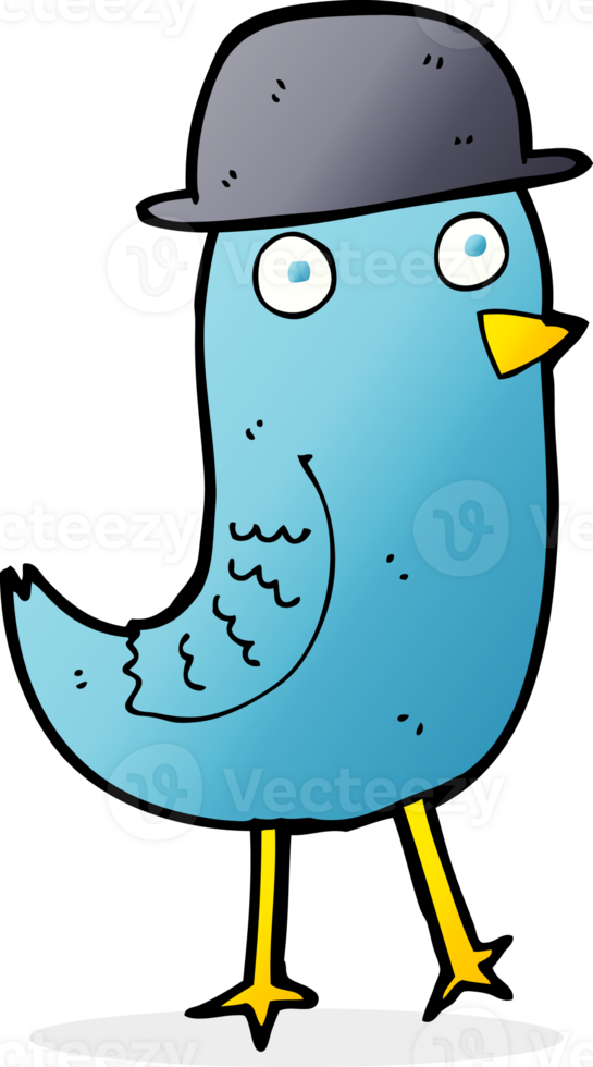 cartoon bluebird wearing hat png