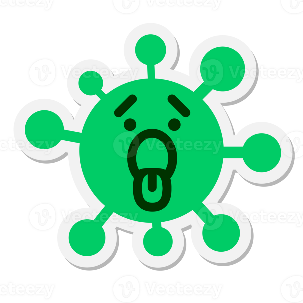 exhausted panting virus sticker png