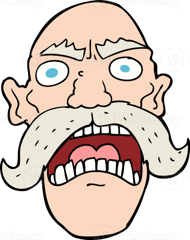 cartoon angry old man png