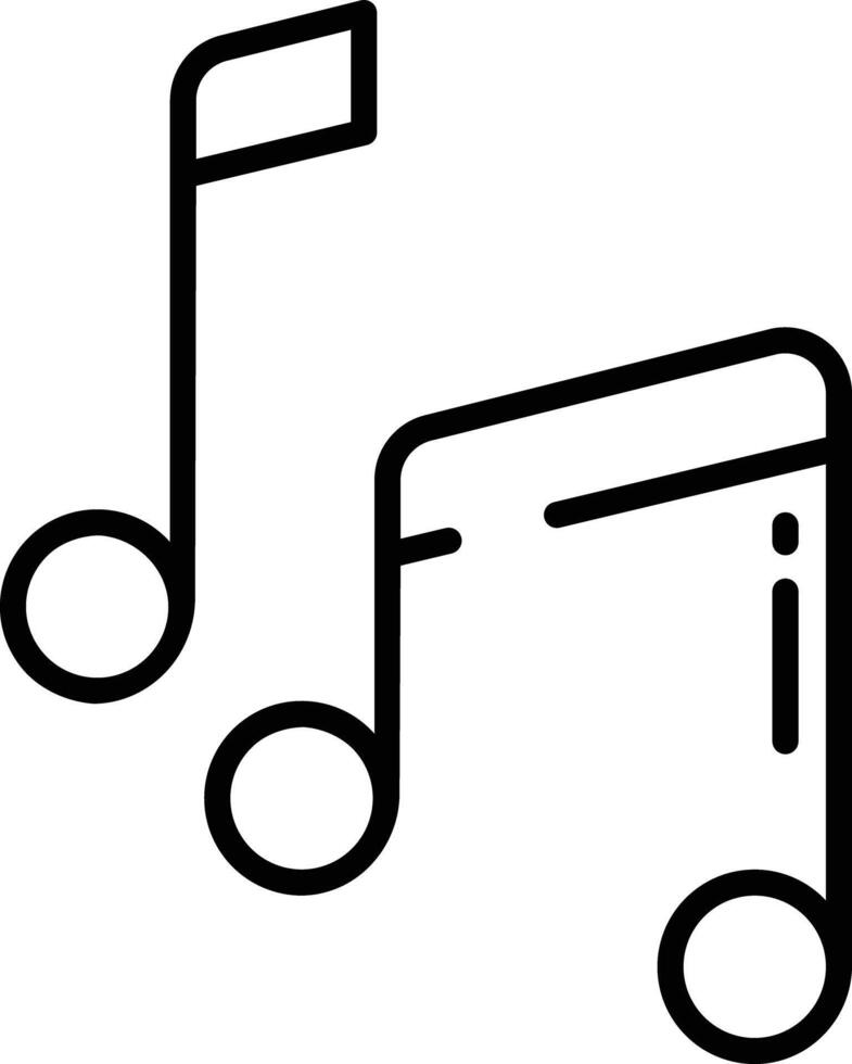 Musical Notes outline illustration vector