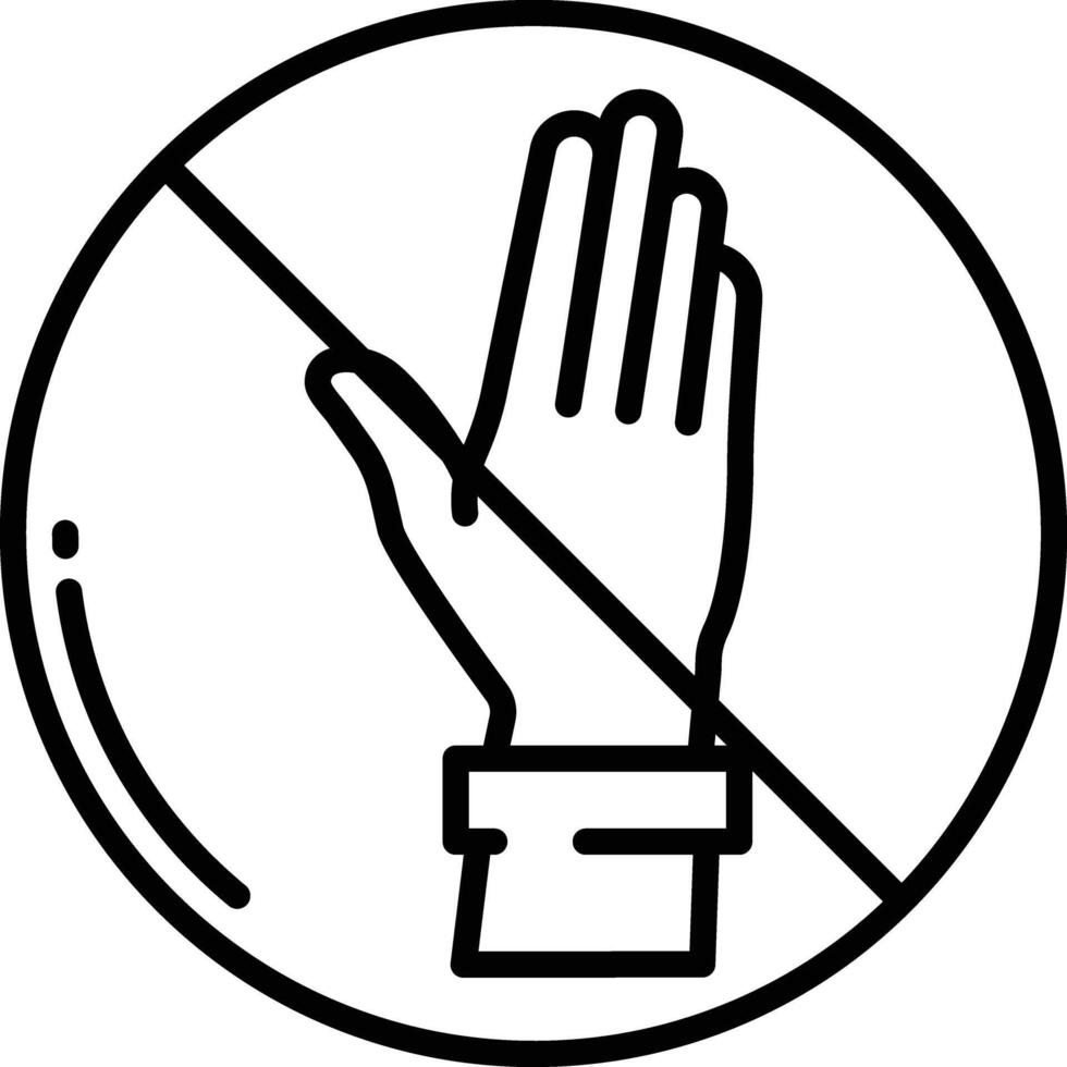 Donot Touch outline illustration vector