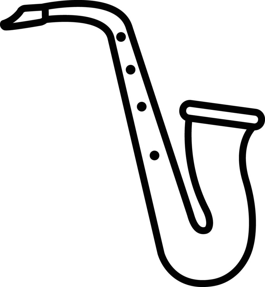saxophone outline illustration vector