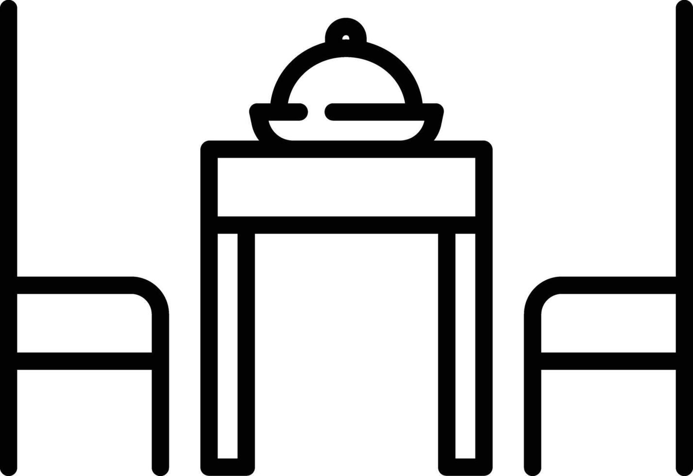 Dinner outline illustration vector