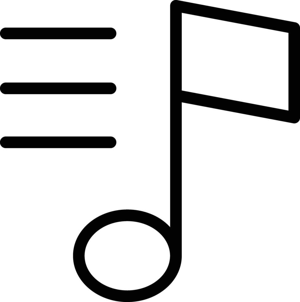 Music notes outline illustration vector