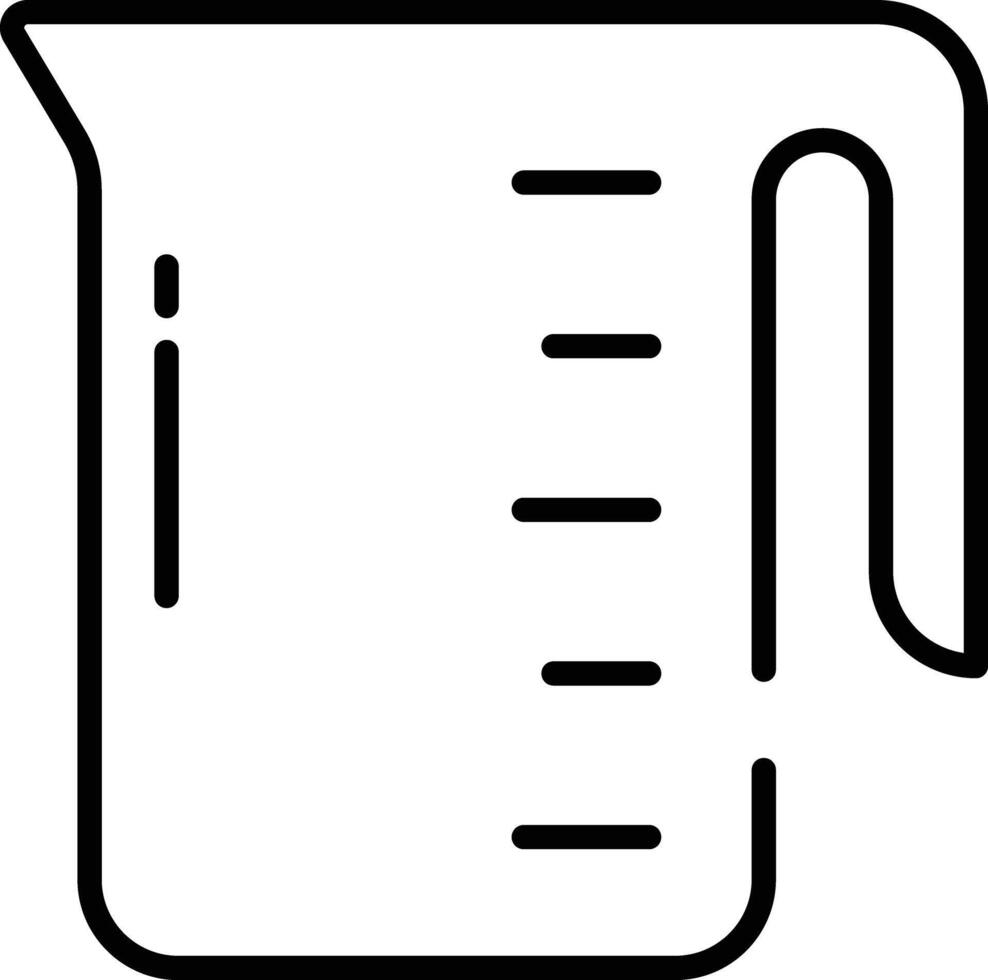 Measuring Jug outline illustration vector