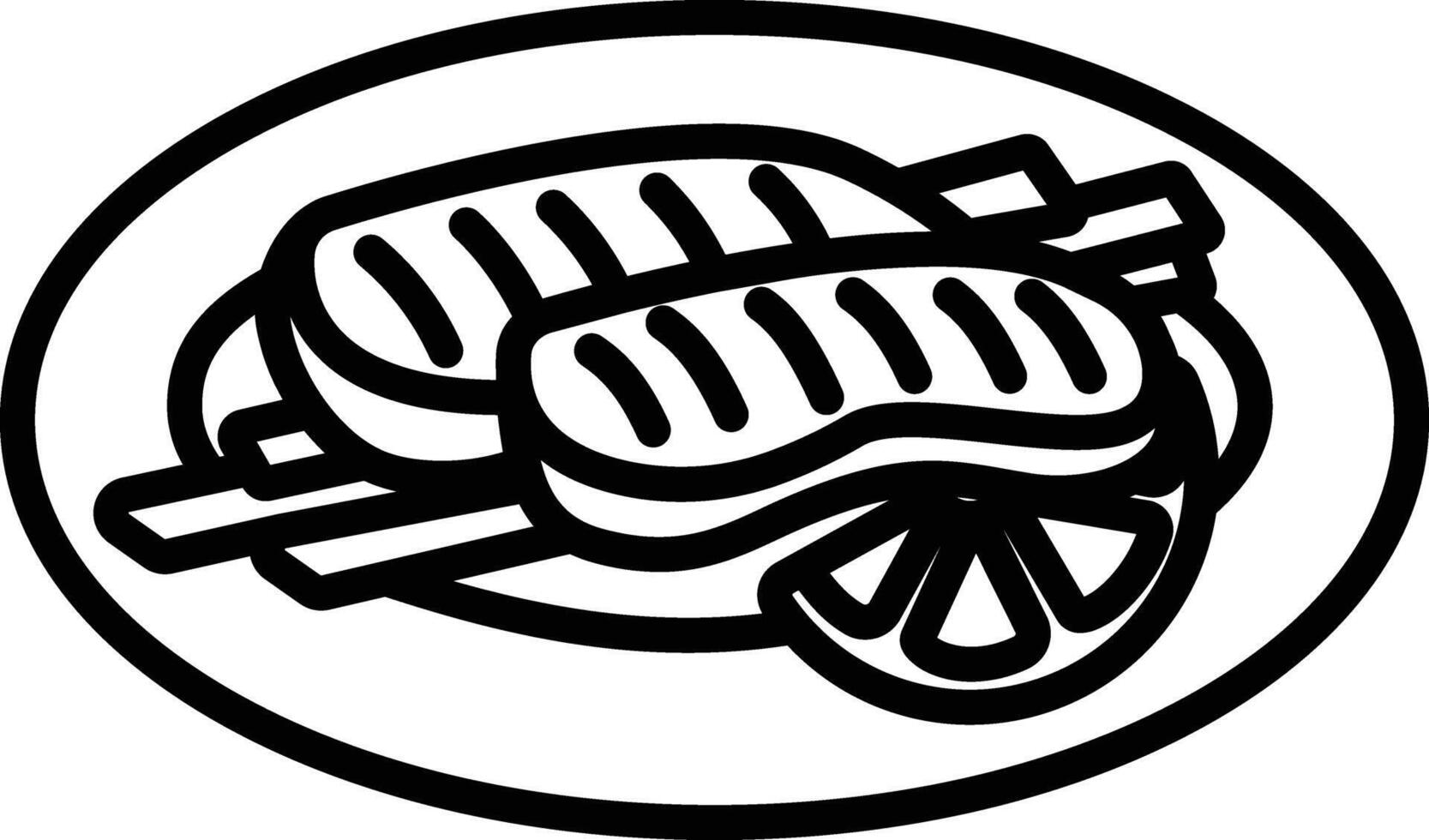 Guacamole outline illustration vector