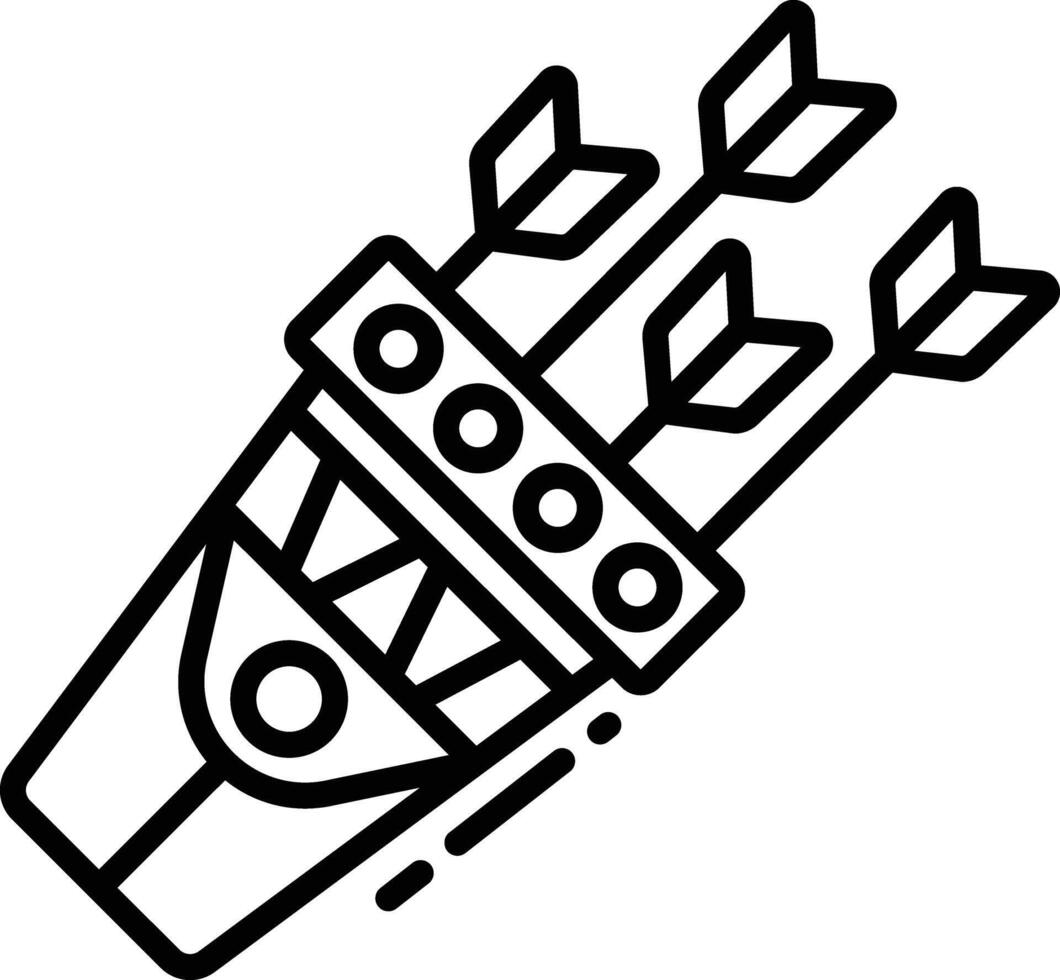 Quiver outline illustration vector