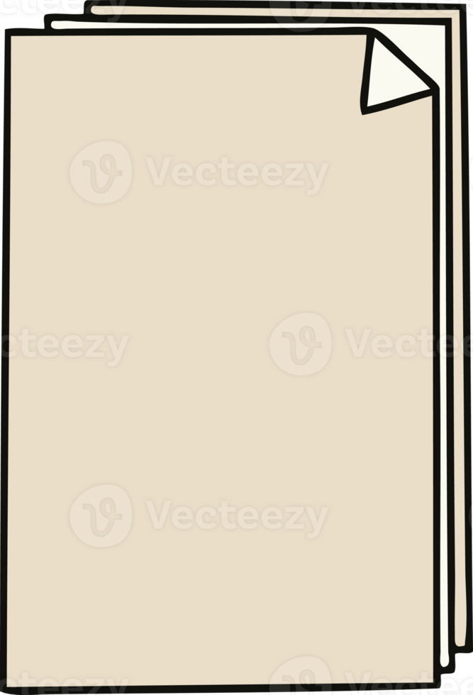 quirky hand drawn cartoon paper pile png