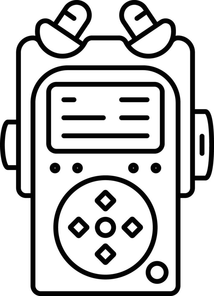 Voice recorder outline illustration vector