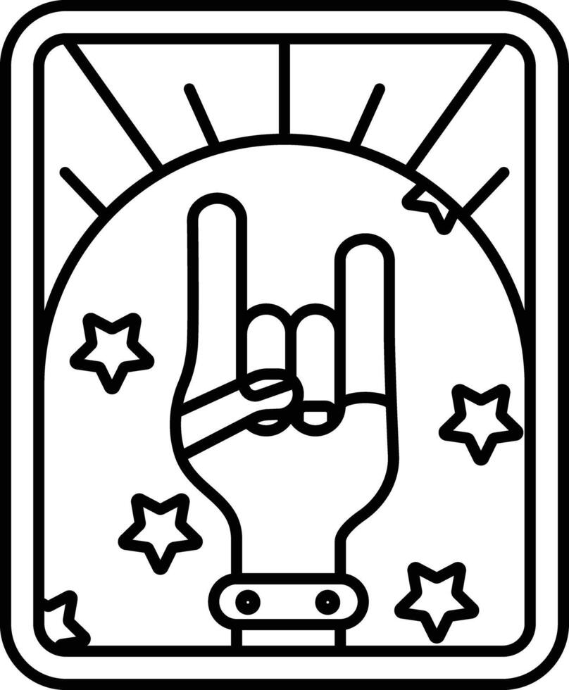 music gesture poster outline illustration vector