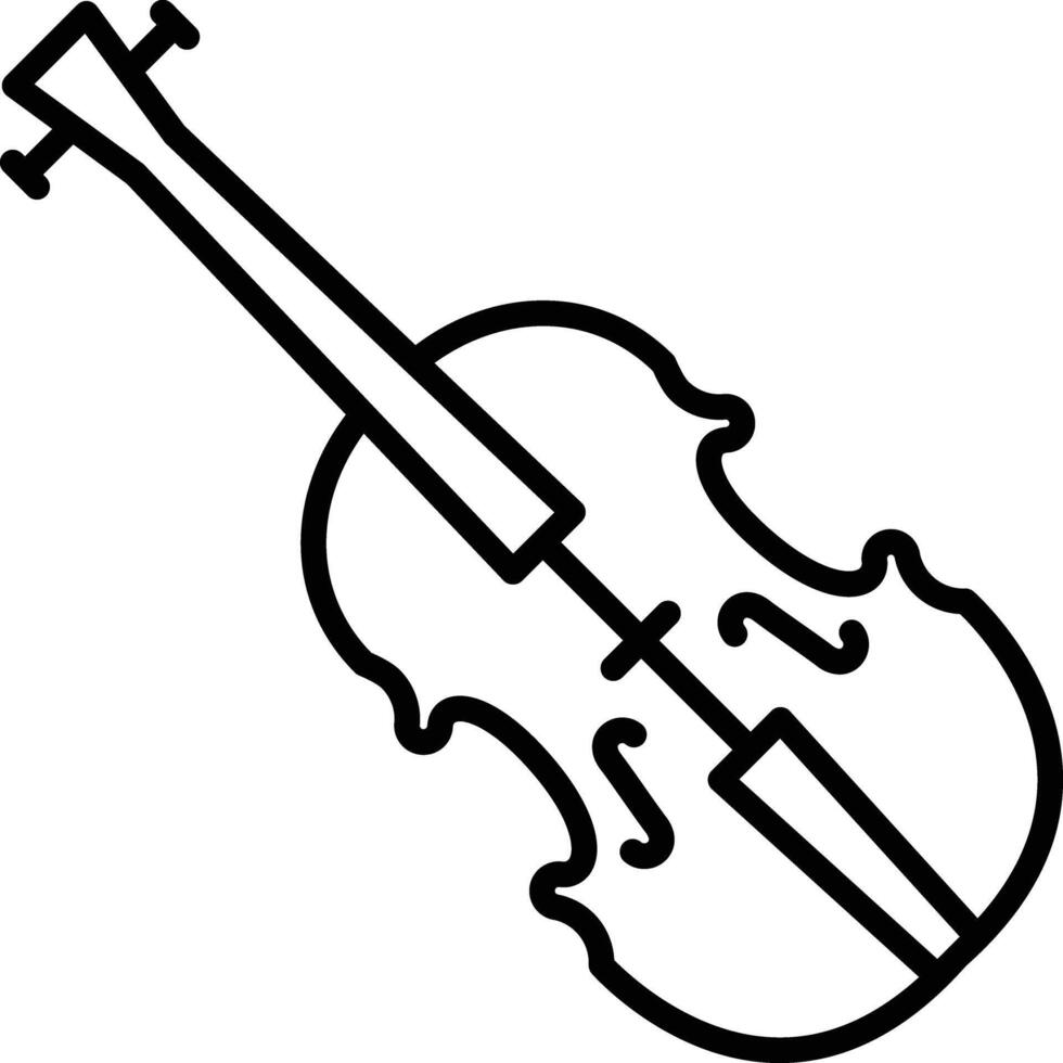 Violin outline illustration vector
