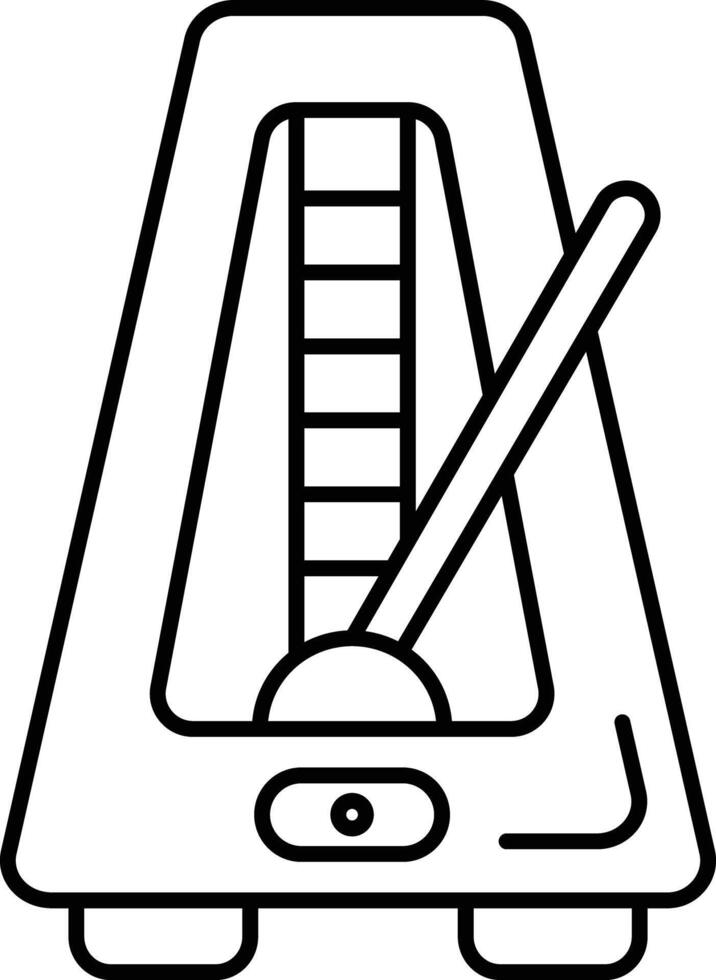 Metronome outline illustration vector