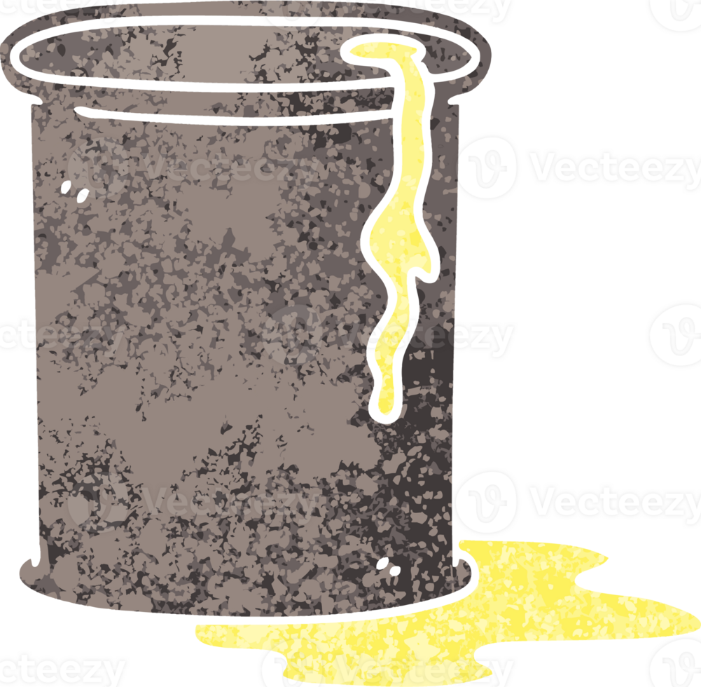 quirky retro illustration style cartoon barrel of oil png