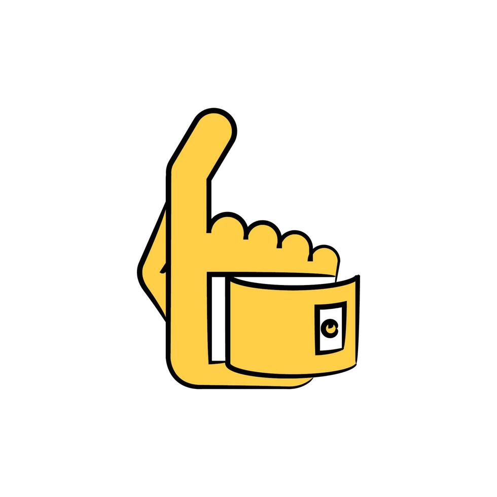 robotic hand and finger icon vector