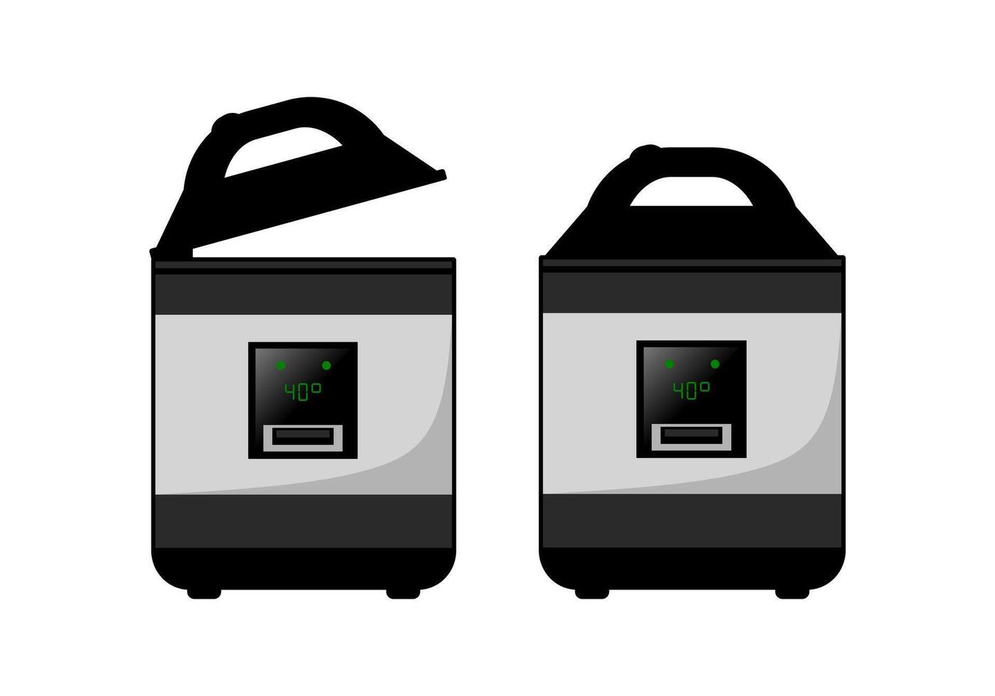 Rice Cooker Cartoon Design Illustration vector
