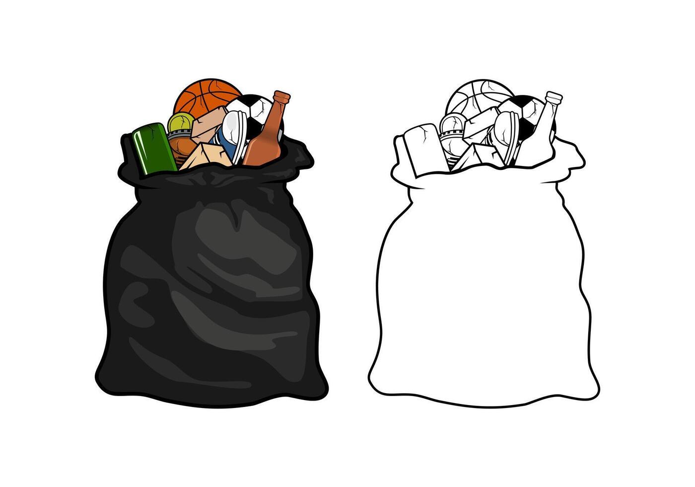 Trash Bag Design vector