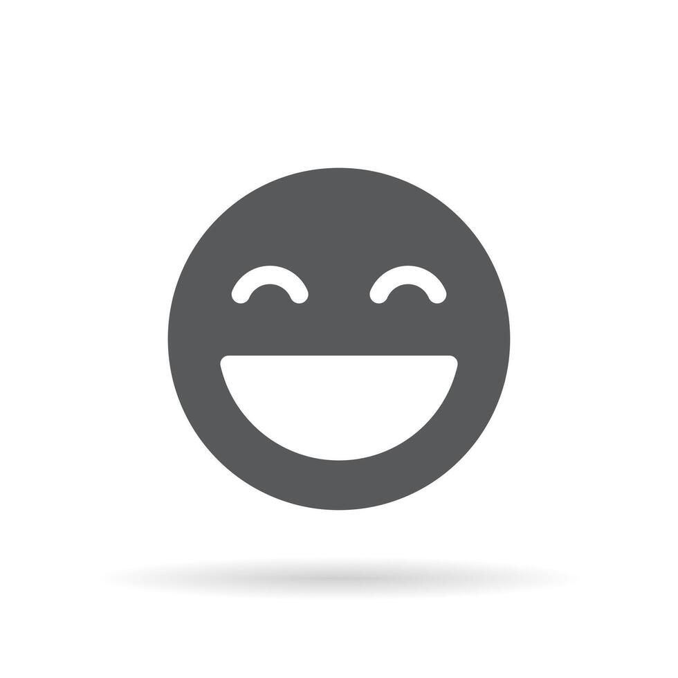 Laugh emoji icon iisolated on white background. Laughing emoticon concept vector