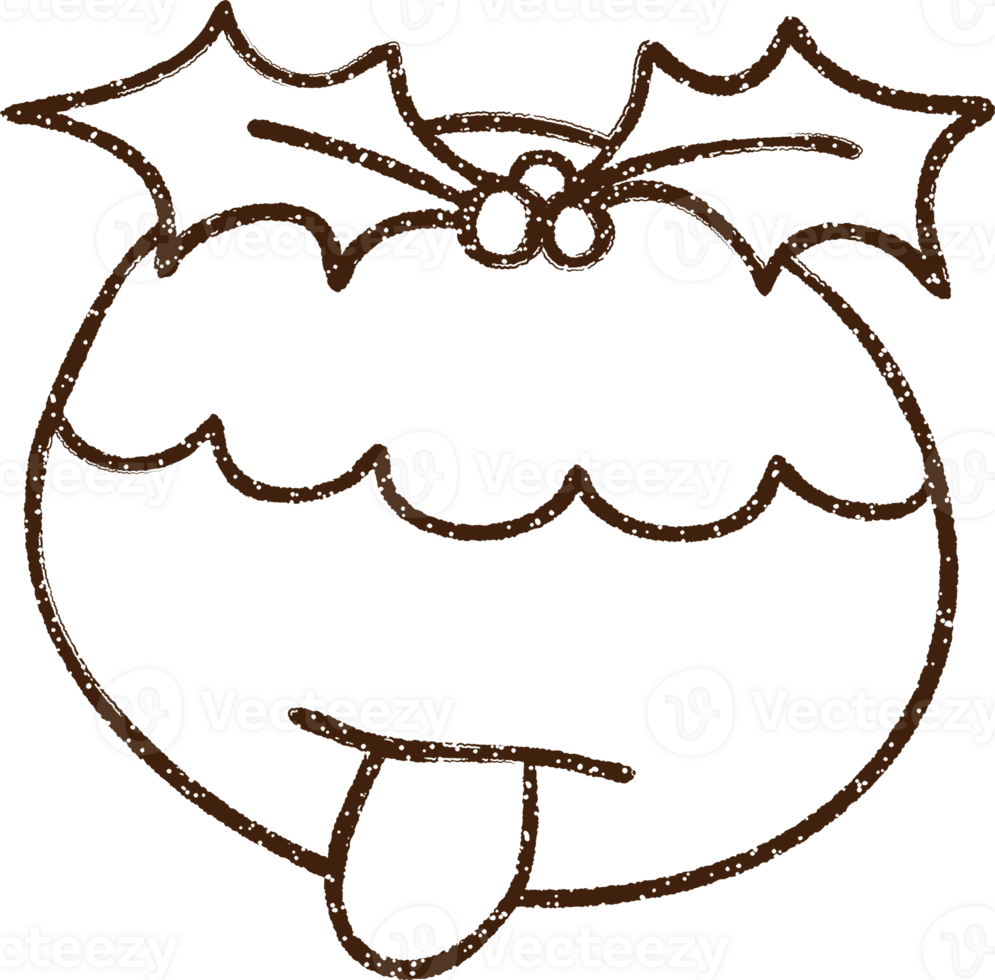 Christmas Pudding Charcoal Drawing png