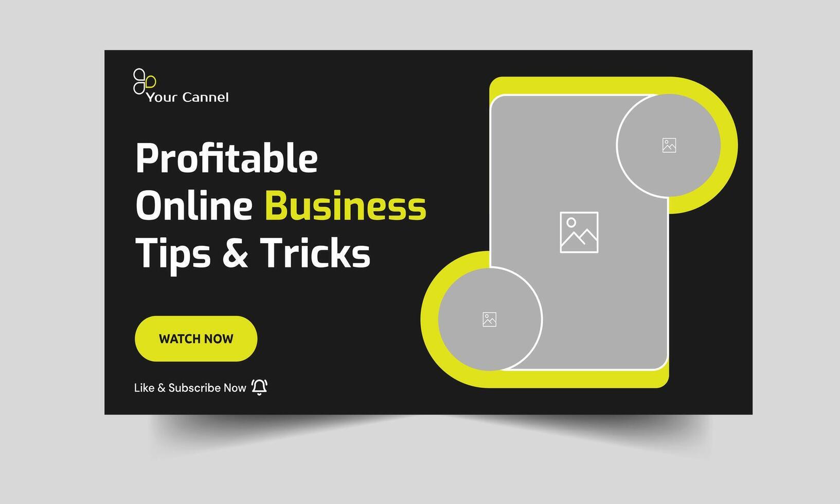 Best business tips and tricks thumbnail banner design, editable eps 10 file format vector