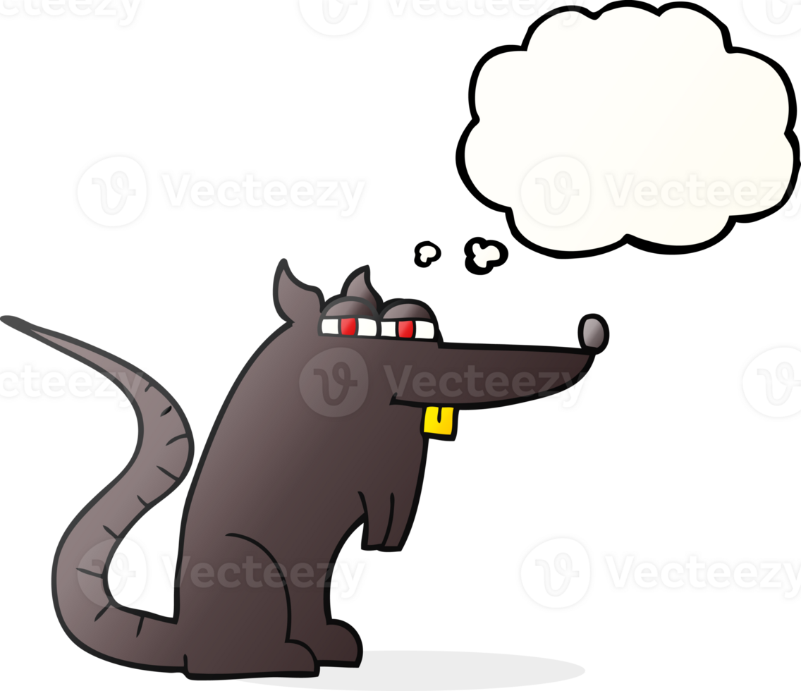 thought bubble cartoon evil rat png