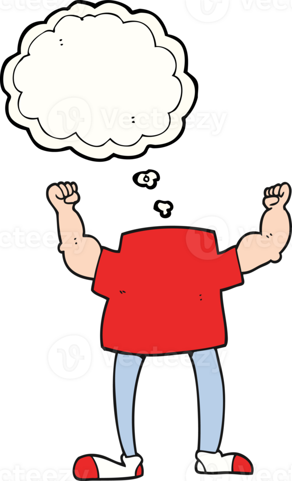 thought bubble cartoon headless man png