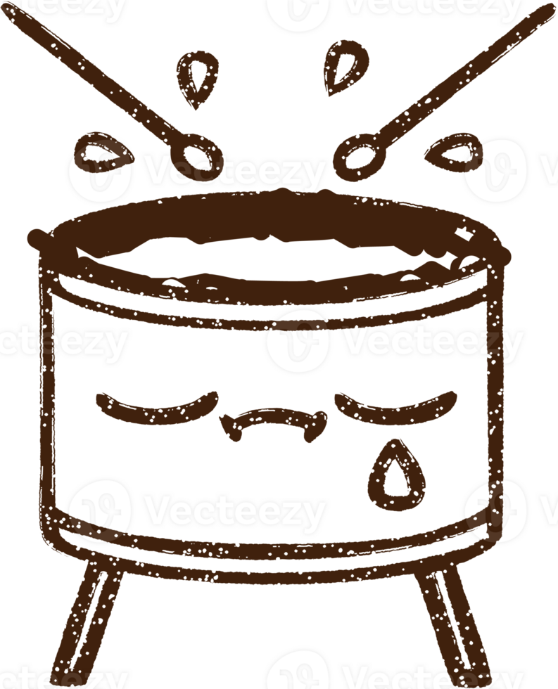 Crying Drum Charcoal Drawing png