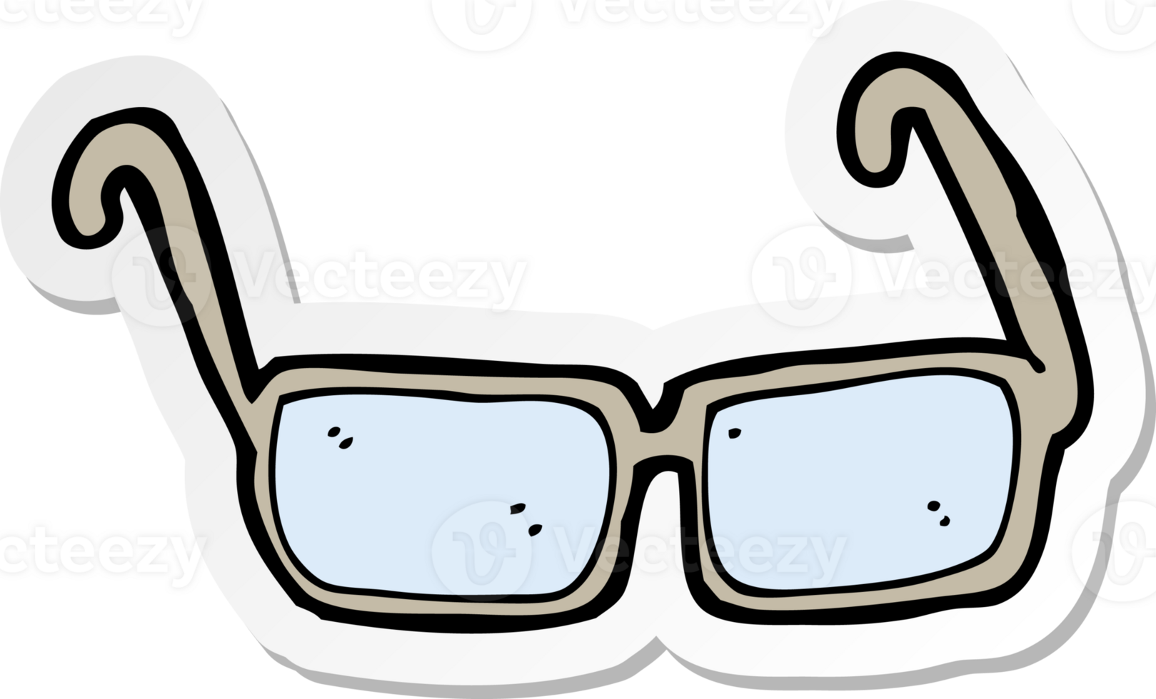 sticker of a cartoon spectacles png