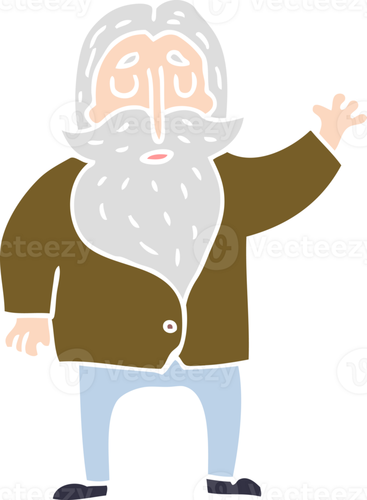 cartoon doodle bearded man png