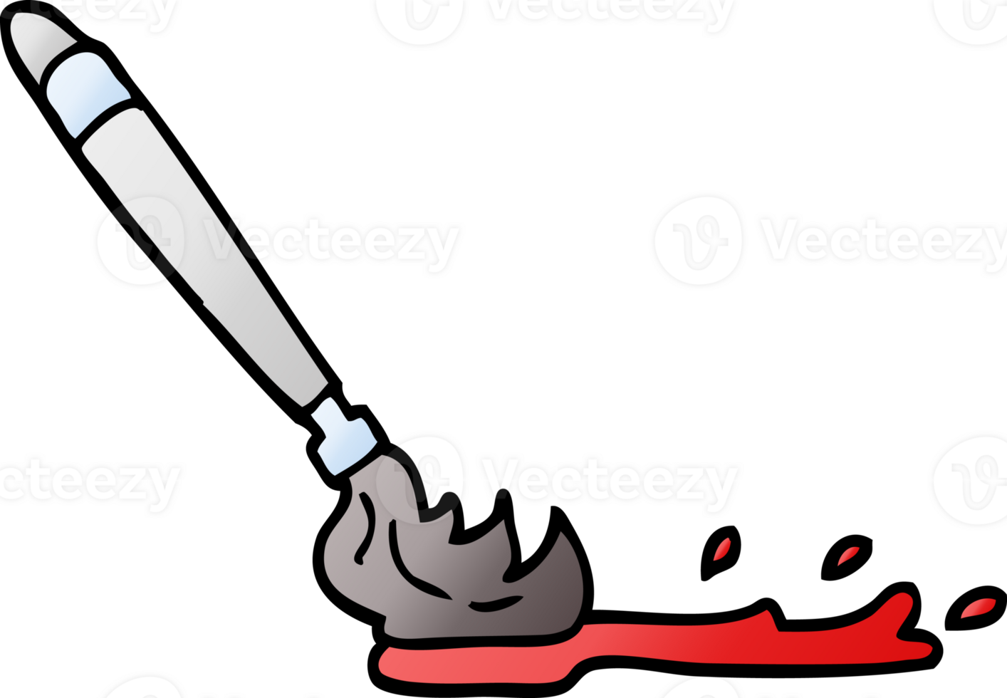 png gradient illustration cartoon paint brush