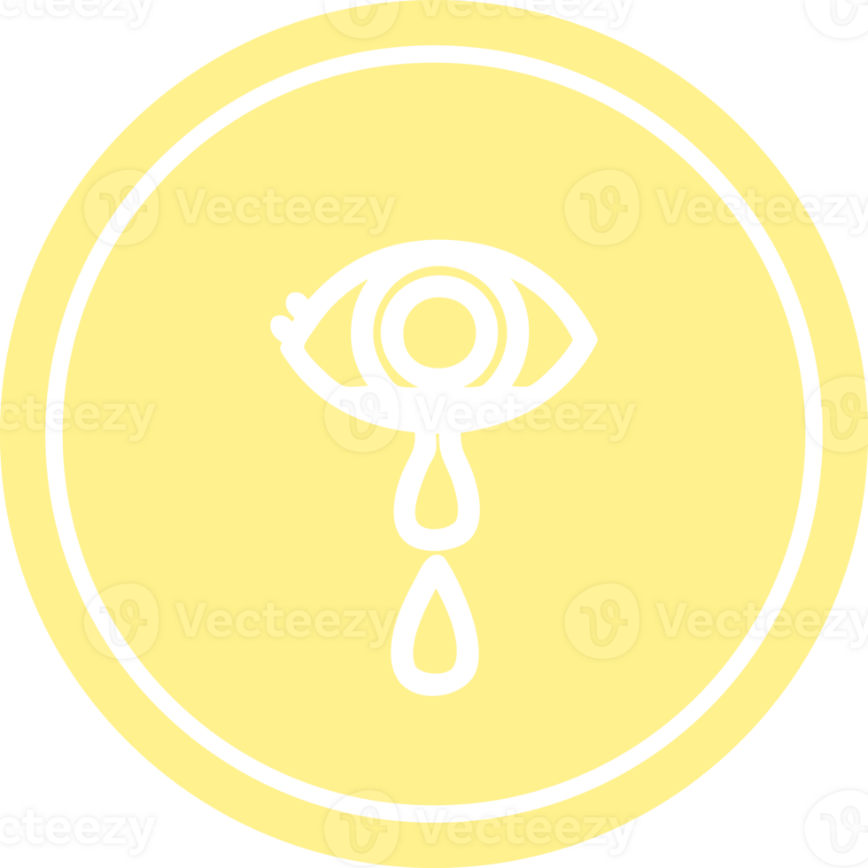 crying eye circular icon png