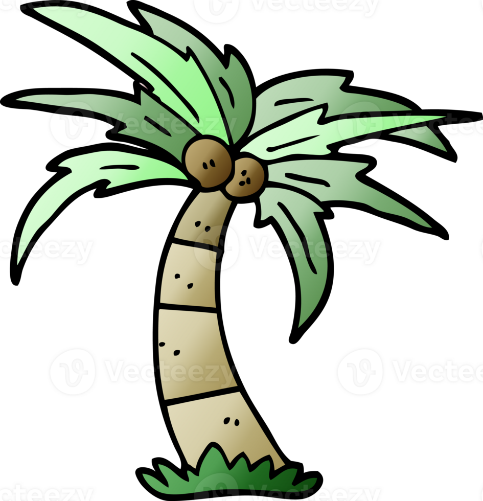 cartoon doodle palm tree png