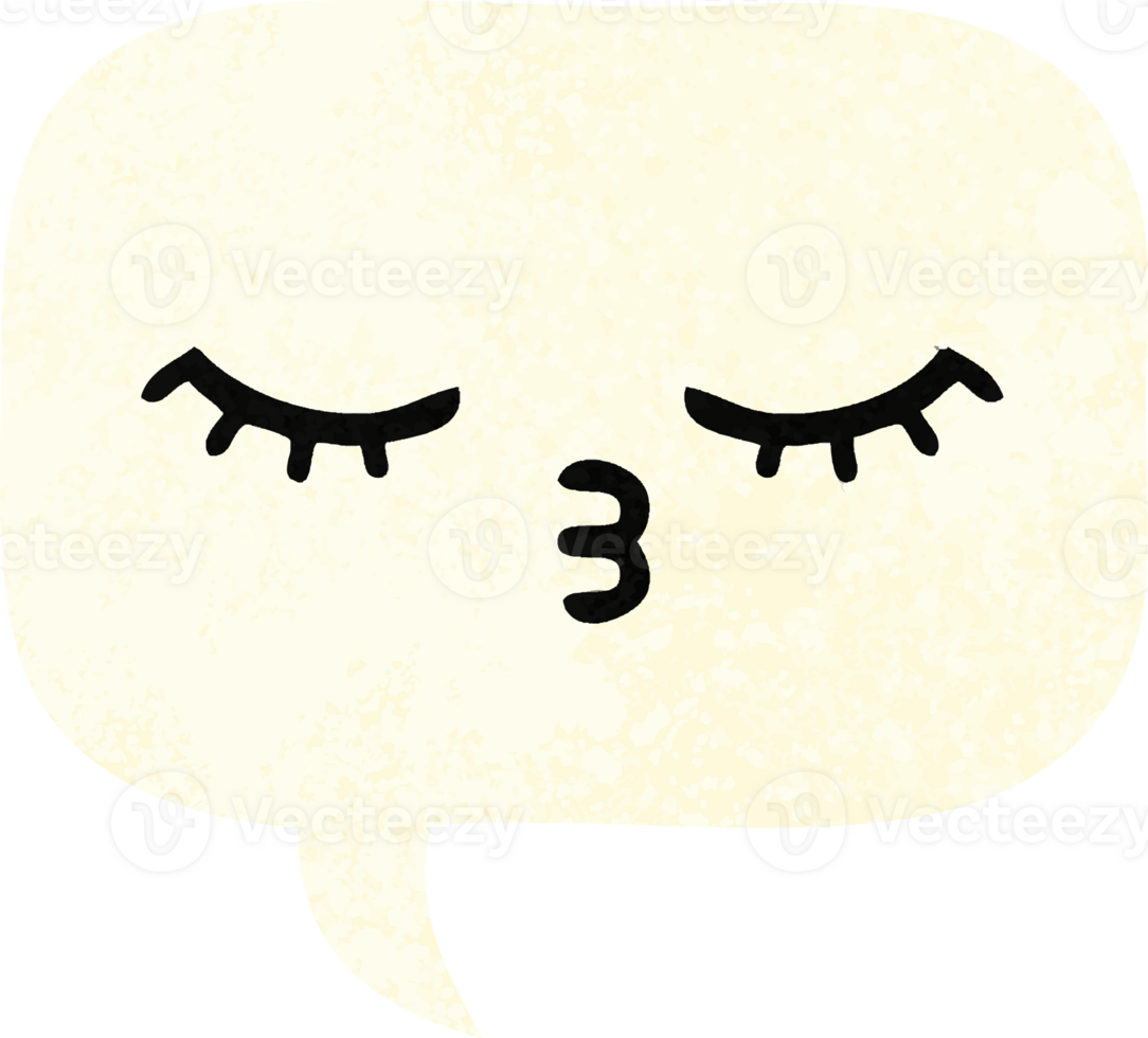retro illustration style cartoon speech bubble png