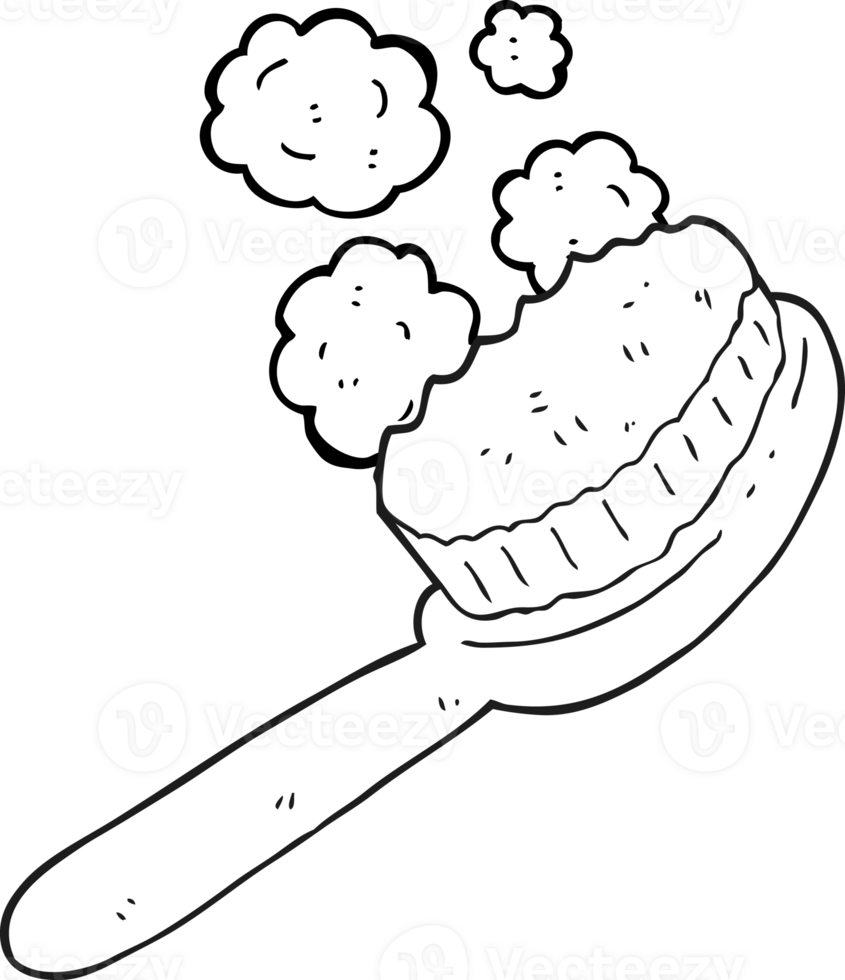 black and white cartoon brush png