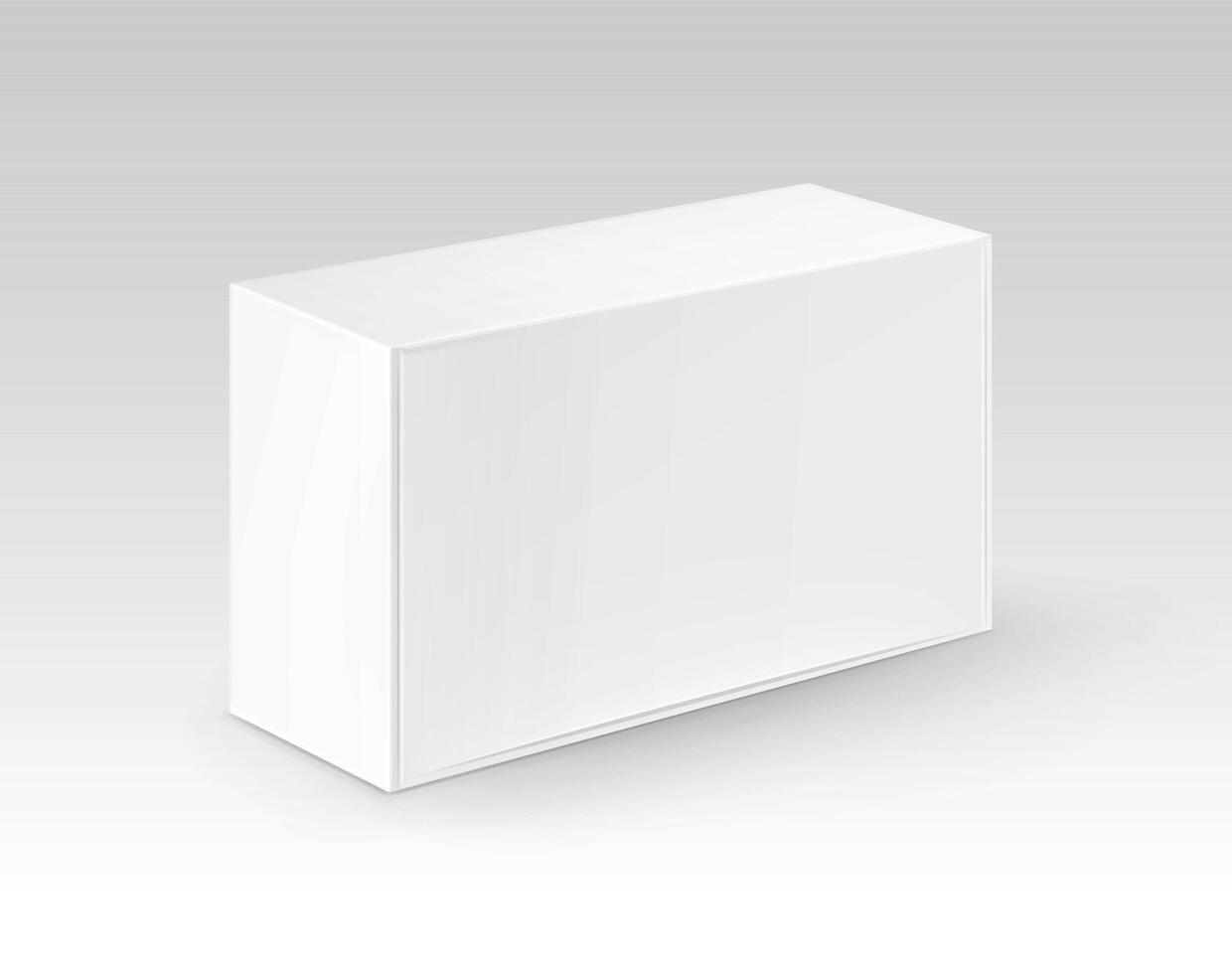 rectangular packaging boxes mockups isolated on white background. illustration vector