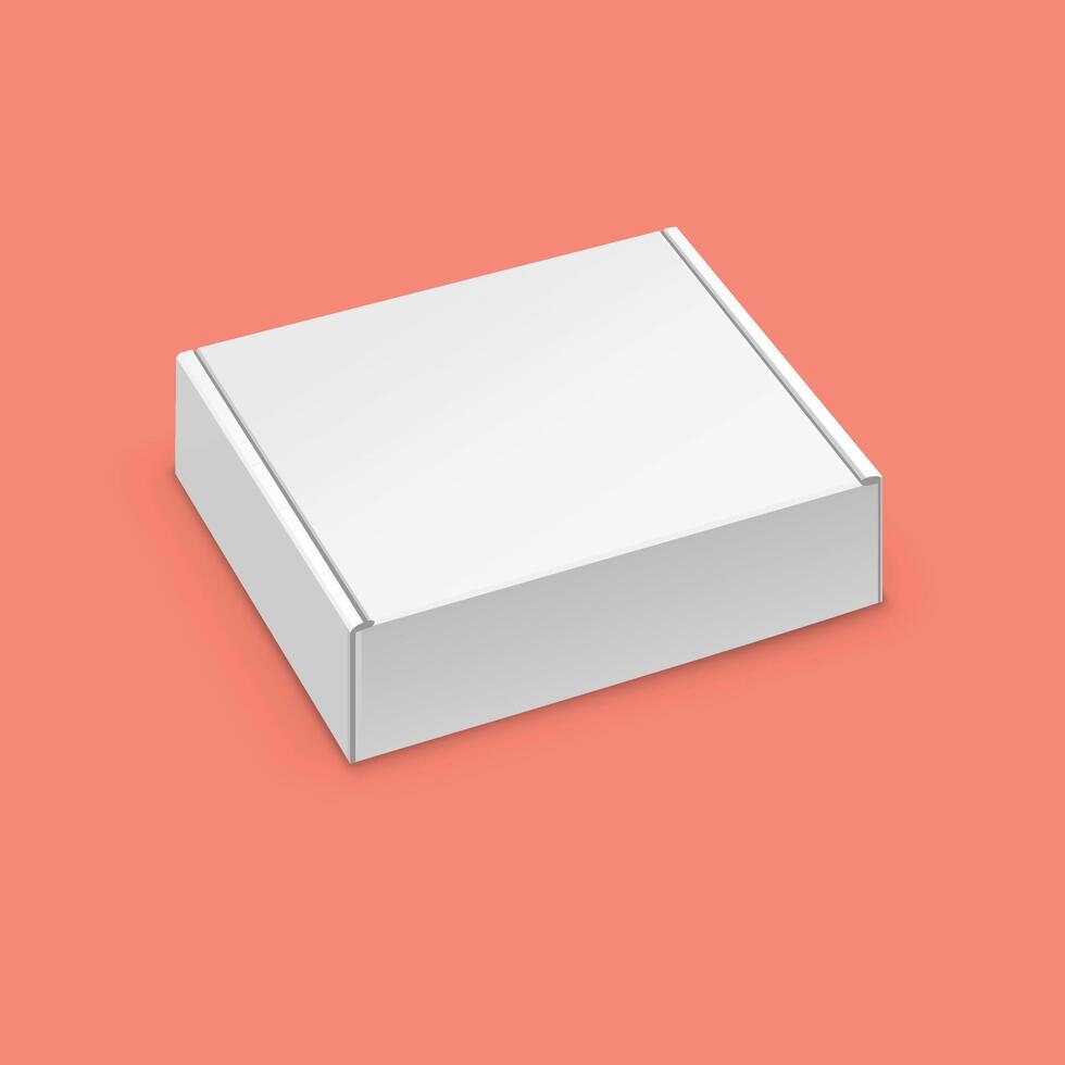 Packaging box mockup on background vector
