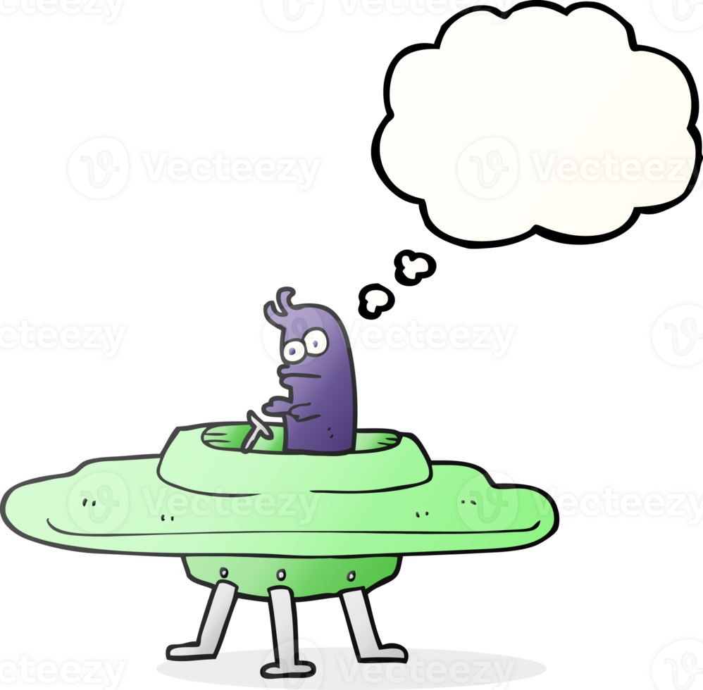 thought bubble cartoon flying saucer png