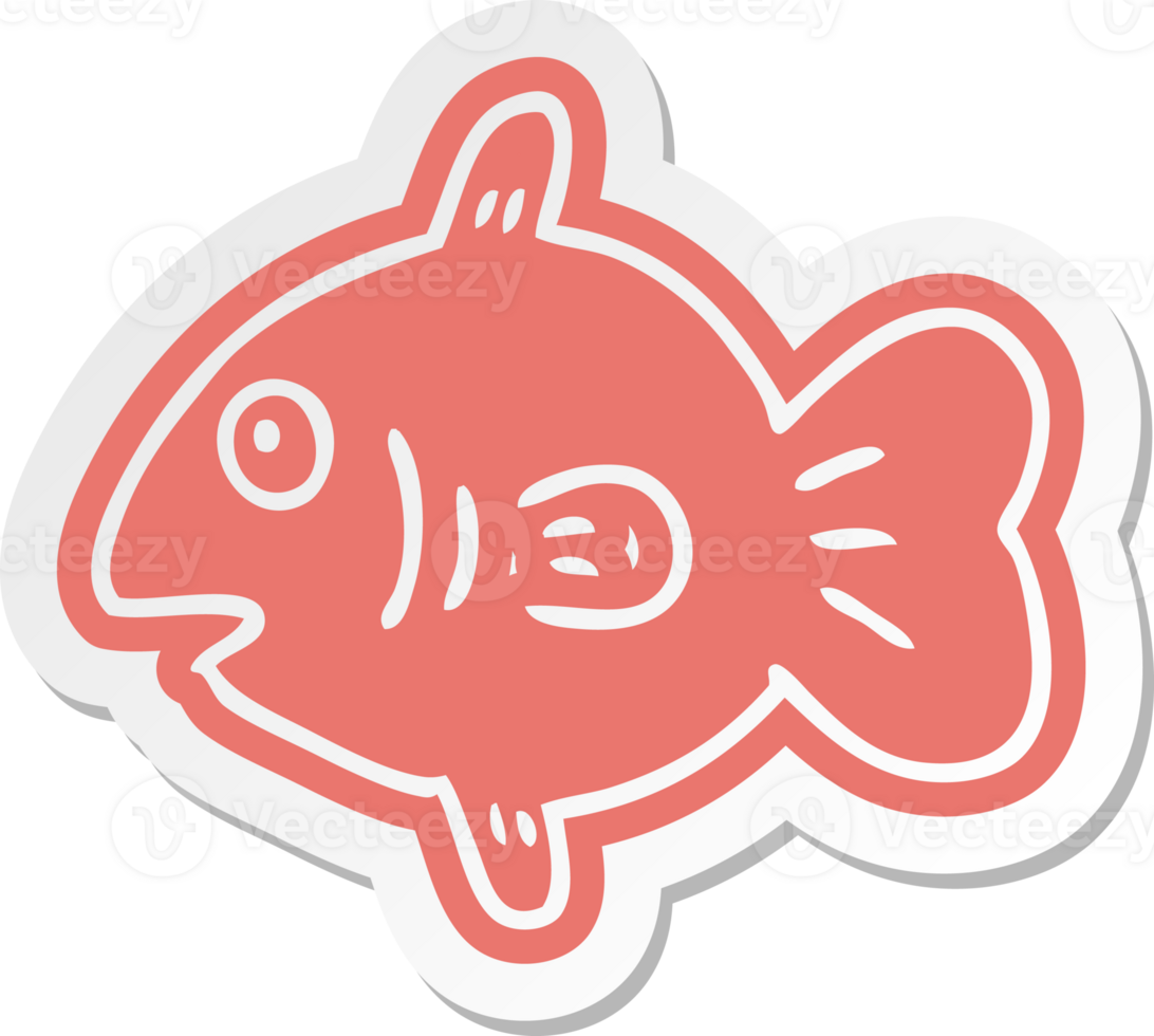 cartoon sticker of a marine fish png