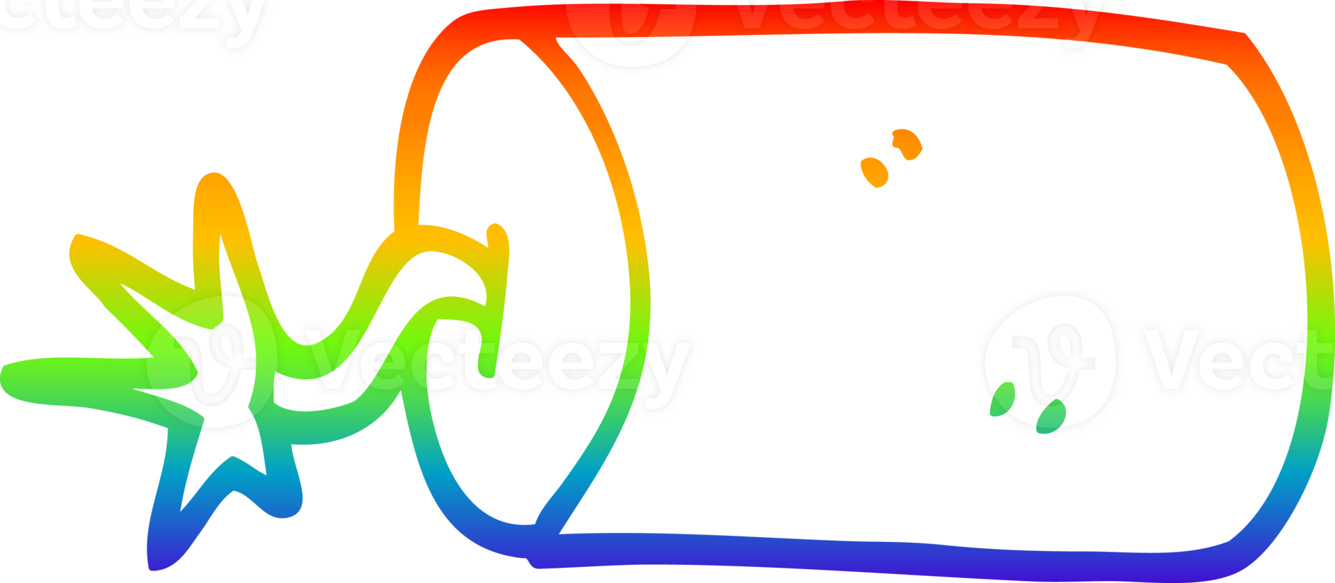 rainbow gradient line drawing cartoon dynamite png