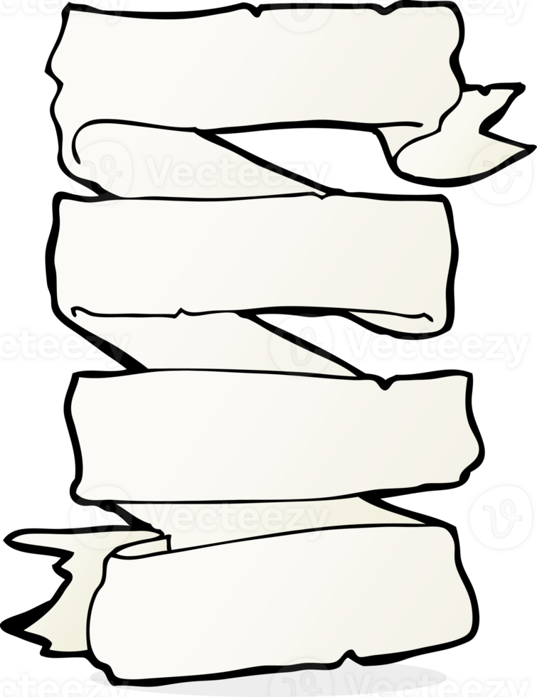 cartoon heraldic scroll banner png