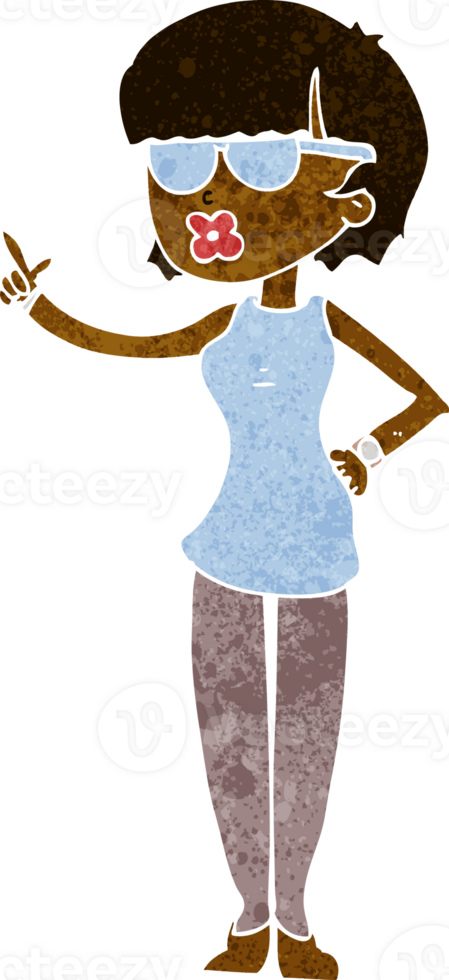 cartoon woman wearing spectacles png